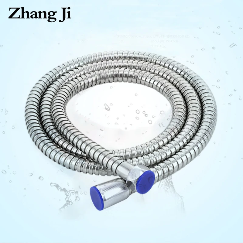 ZhangJi 1.5/2 Meters Flexible Stainless Steel Shower Hose Handheld Shower Pipe Durable Brass Bathroom Accessories Plumbing Hose