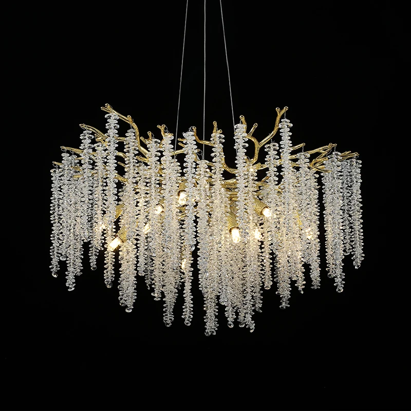 

Modern Crystal Chandeliers For Dining Room Foyer Living Room Round Gold Chandelier Lighting Fixtures Chandeliers Pendant Light