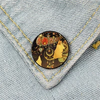 hd byzantine heads mucha pin custom funny brooches shirt lapel bag cute badge cartoon cute jewelry gift for lover girl friends