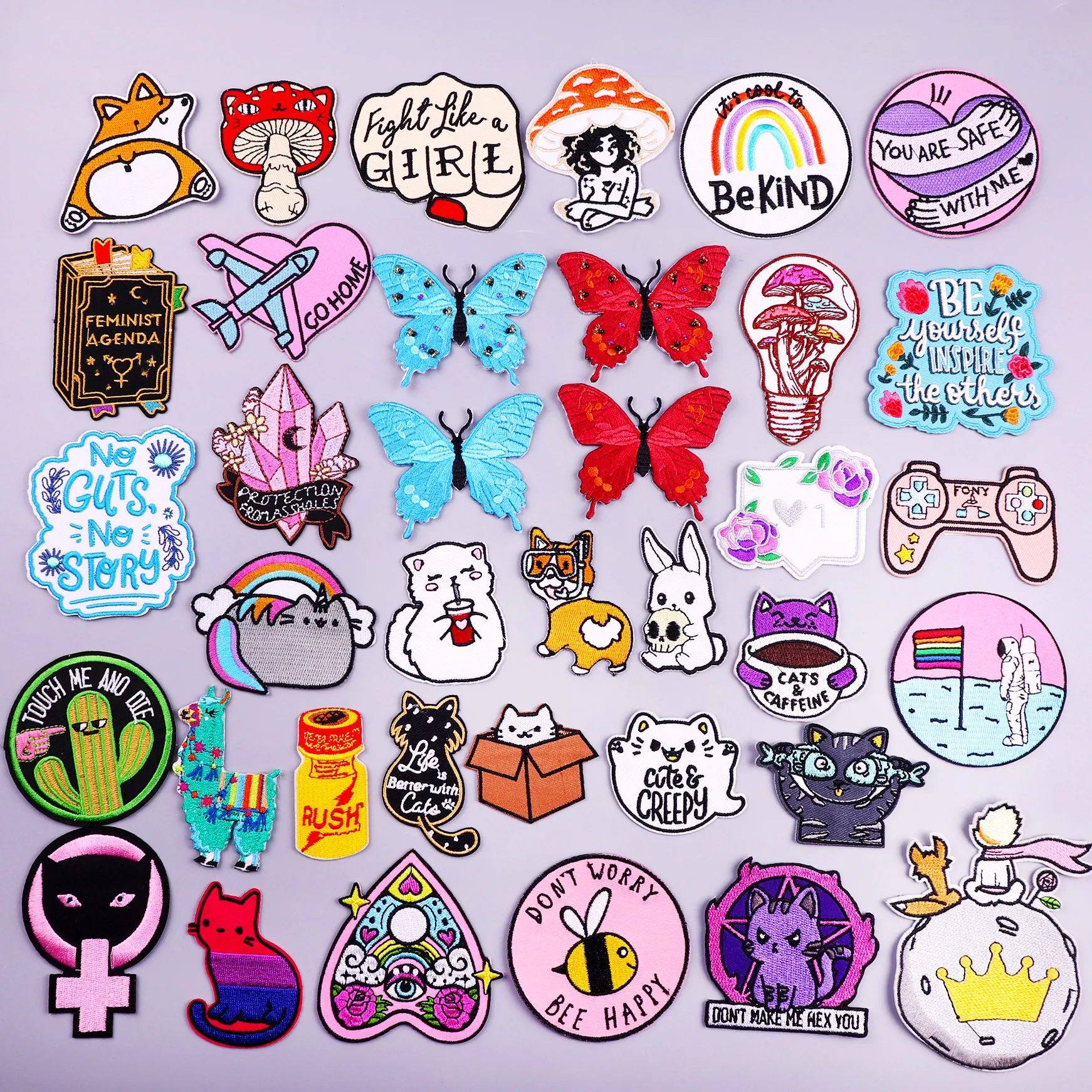 

Butterfly Applique Embroidered Patches On Kids Clothes DIY Iron On Patches Cartoon Patches For Clothing Stickers Animal Badges