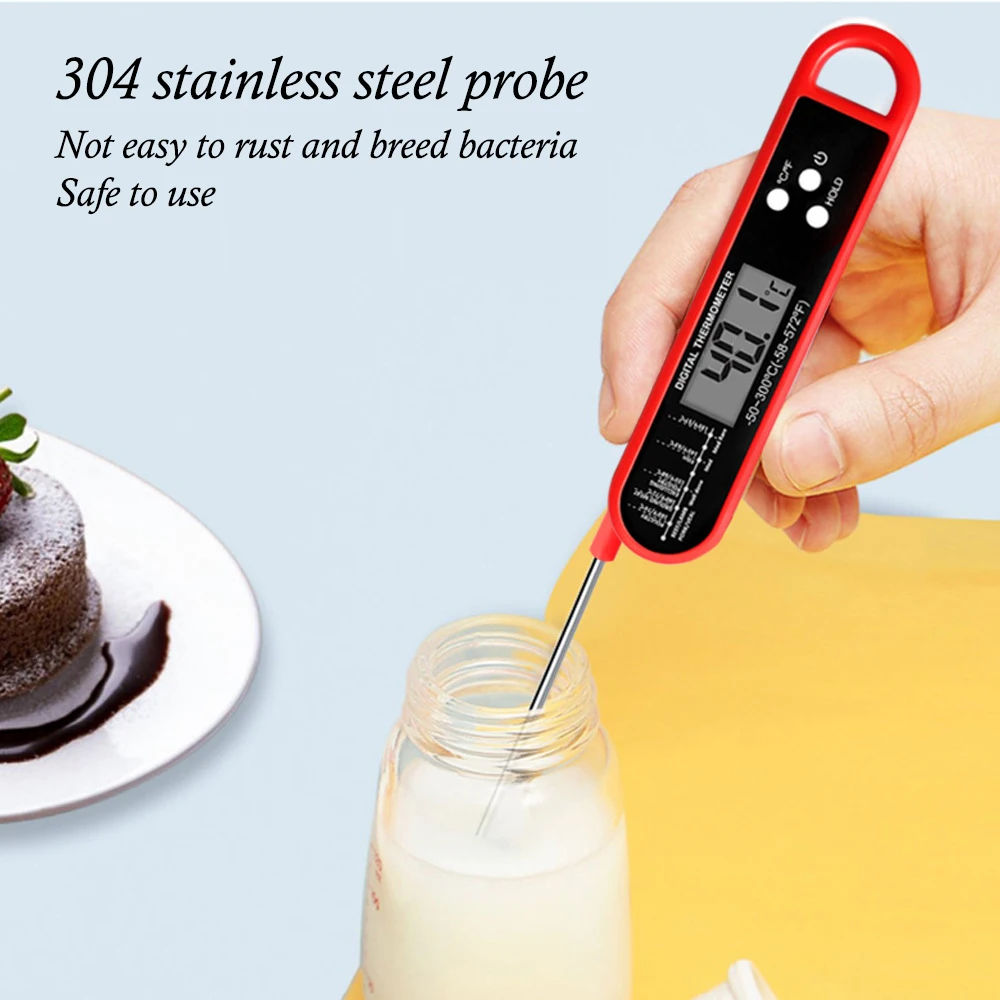 

Barbecue Thermometer Explosive Household Meat Baking Folding Display Kitchen Digital Food Thermometer