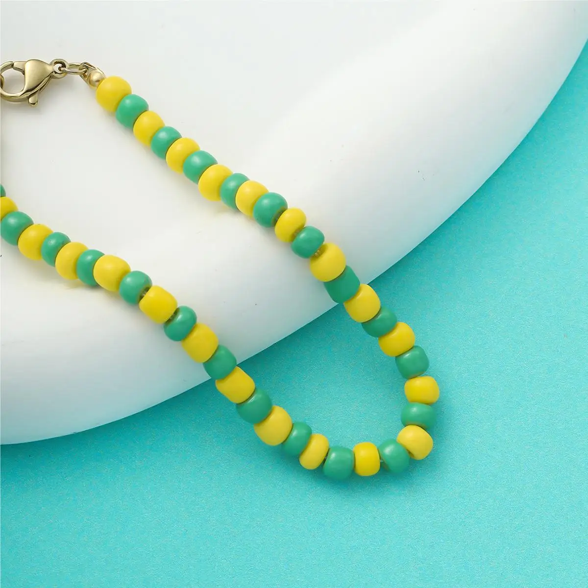 

G&D Turnish Orula Beads Amulet Yellow and Green Bohemia Plastic Lucky Bracelet for Women/Men Jewelry Party Gift Drop Shipping