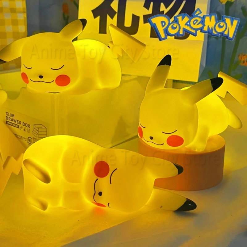 

NEW Pikachu LED Light Anime Pokemon Soft Night Lights Bedroom Bedside Decoration Ornament Christmas Children's Toy Birthday Gift