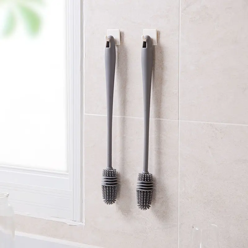 

Силиконовая Щетка с длинной ручкой и щетиной, многофункциональное бытовое искусственное стекло, кухонный инструмент