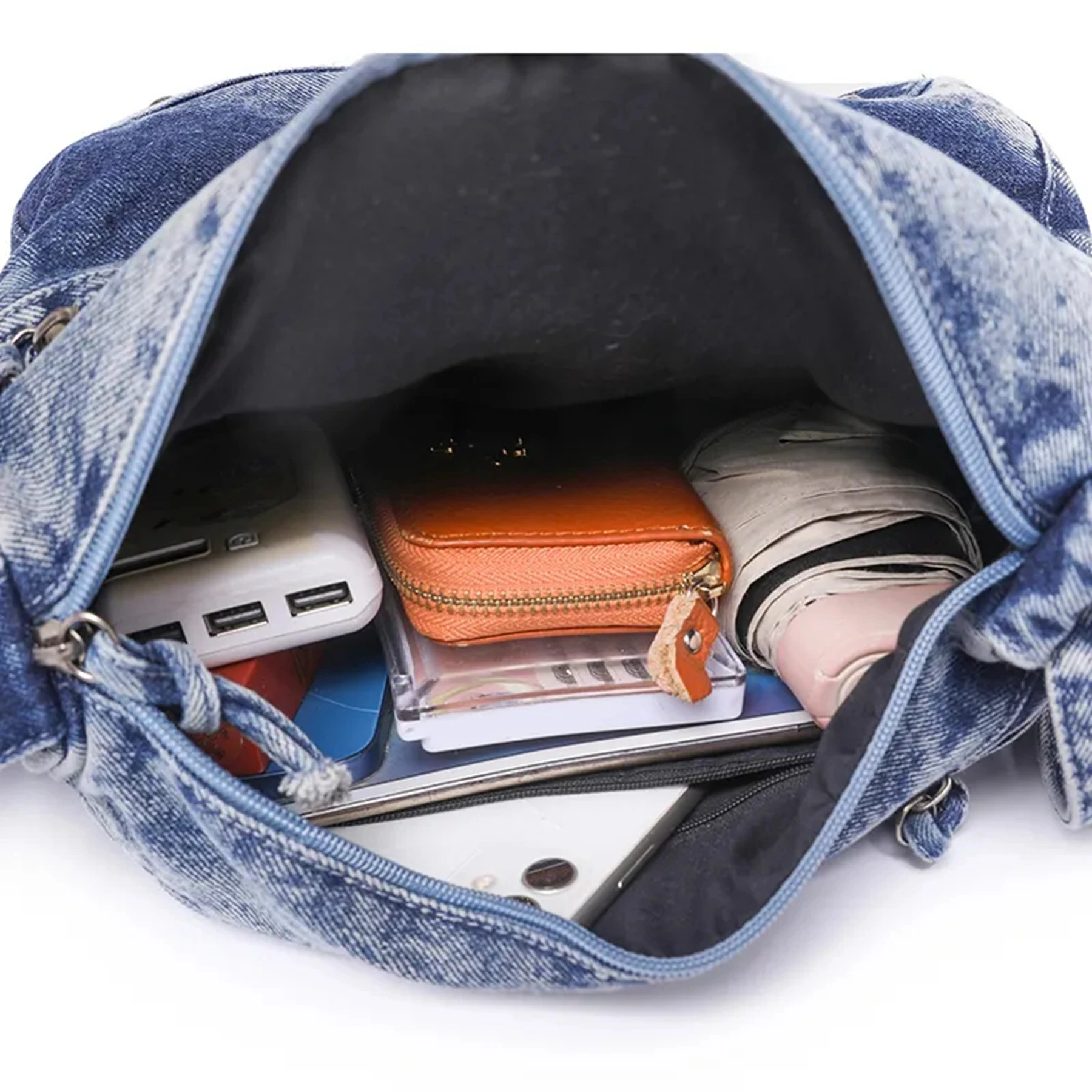 Женская джинсовая сумка через плечо