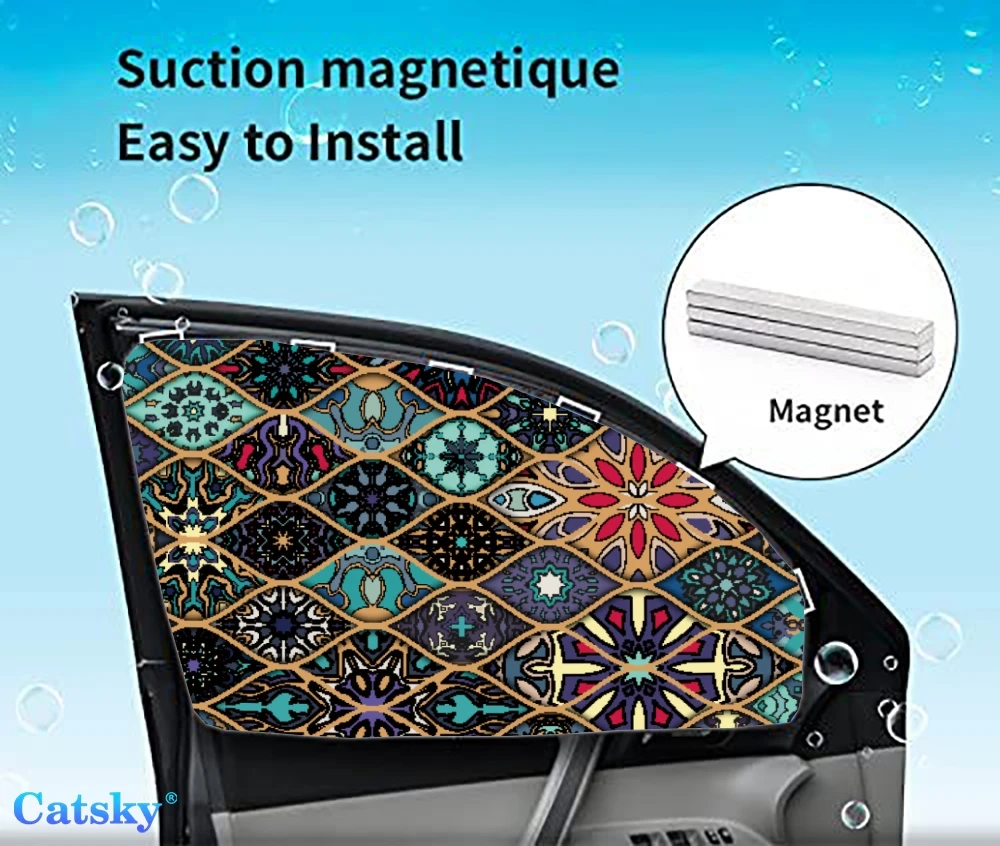

4 Pieces Privacy Car Window Sun Shades Magnetic Blackout Car Window Covers Car Curtains Car Window Sun Shades Covers Auto