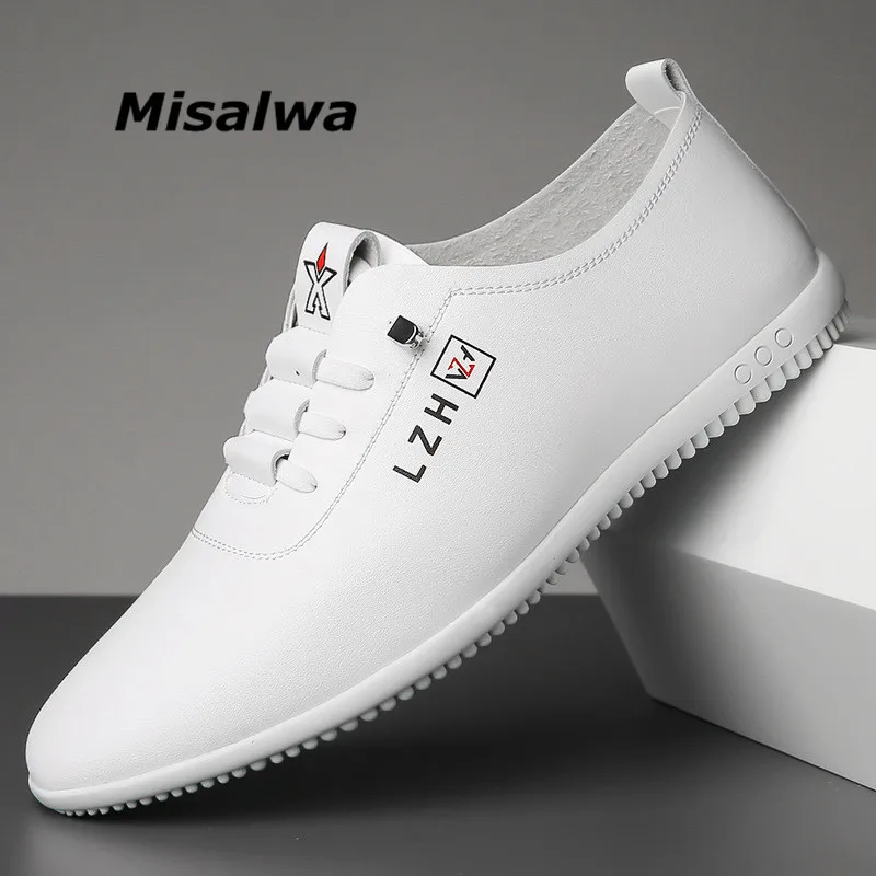 

Misalwa Comfortable Men Flats Summer Men Shoes Daily White Men Loafers Casual Soft Men Moccasins