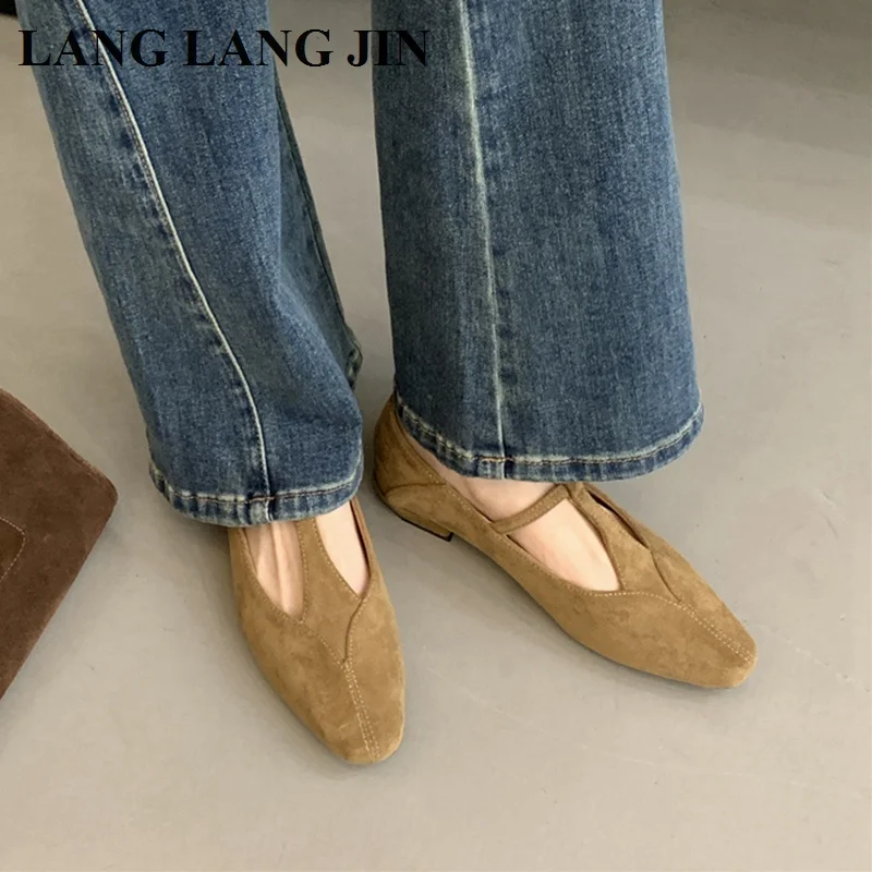 2024 новые осенние балетки на плоской подошве брендовые дизайнерские женские