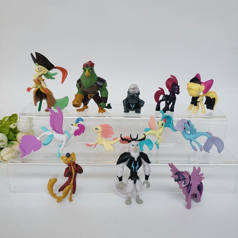 

10-12Pcs Anime Colorful Cartoon Pony Horse Bird Parrot Meerkat Figure Cool Me Model Figurine Toy Gift For Little Child Boy Girl