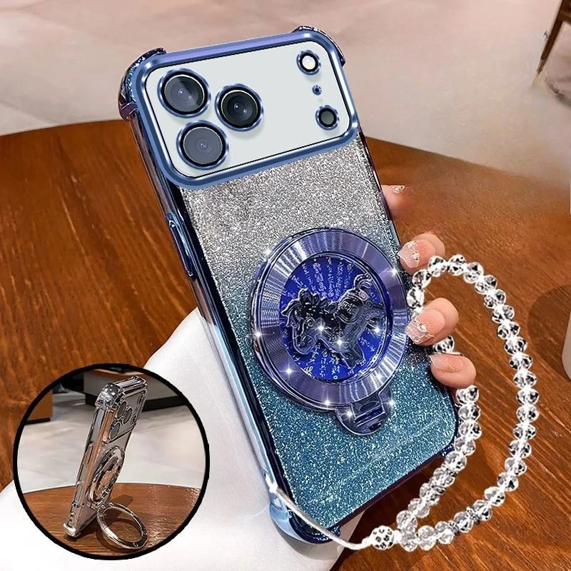Фото Противоударный чехол-браслет с блестками и кристаллами для Google Pixel 10 9 8 7 Pro XL 9A 8A 7A, силиконовый чехол №4