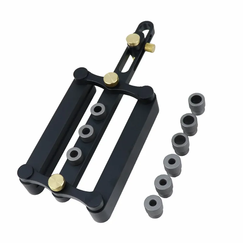 

Adjustable Doweling Jig Kit Self-centering Position Drill Guide 6/8/10mm Hole Puncher Locator Jig For Furniture Carpentry Tools