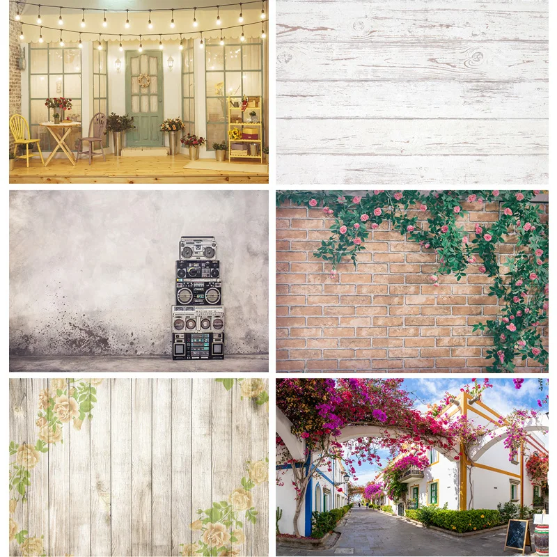 

SHUOZHIKE Art Fabricize scenery flower board wall photo studio photography background props EDT-04