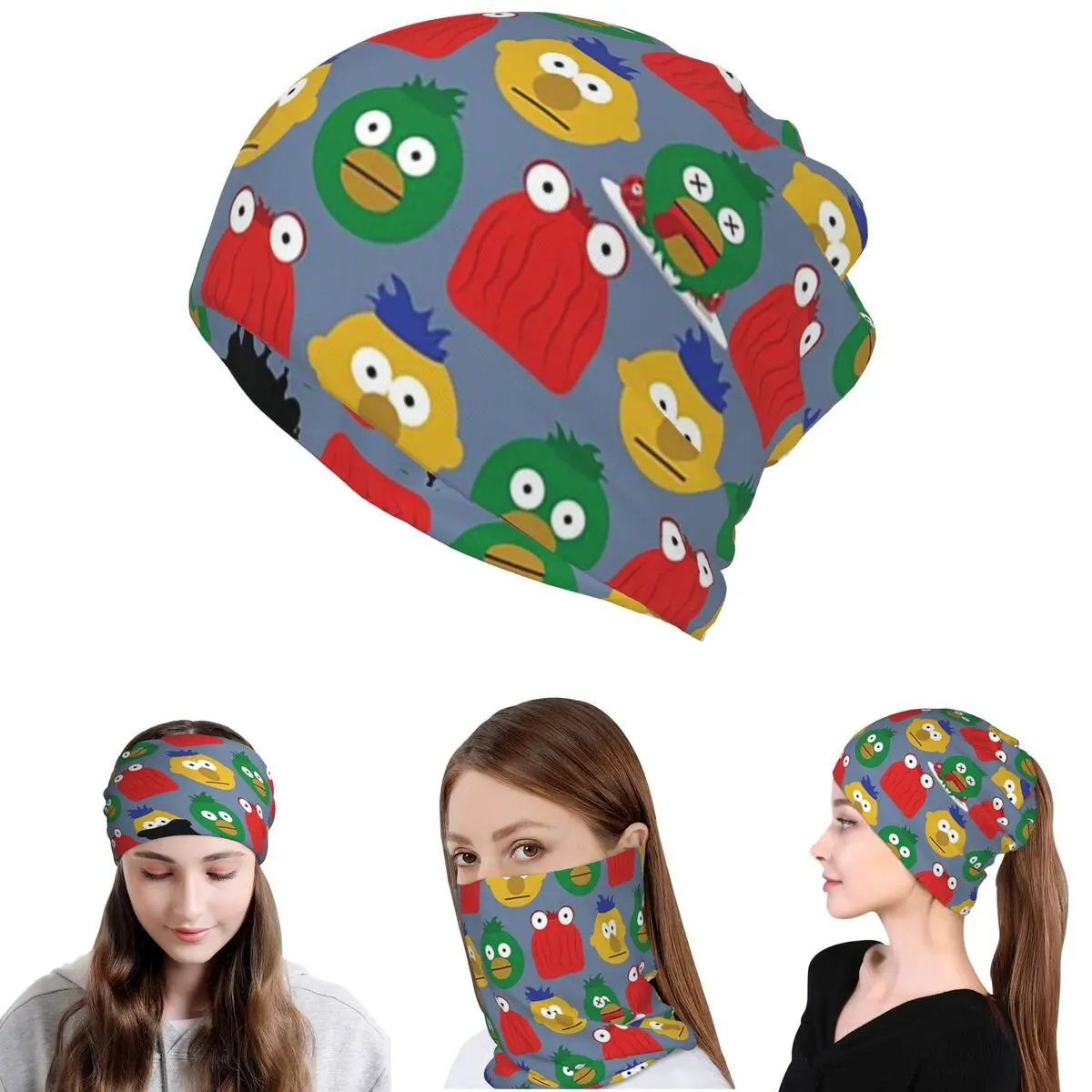 Фото Многофункциональный шарф-бандана DHMIS с узором, бандана-воротник, маска для лица, повязка на голову, шапка-бини для мужчин, женщин и взрослых, зимний вариант №1