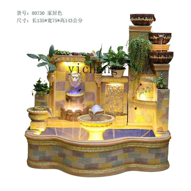 

ZK Water Fountain Courtyard Fish Tank Living Room Decoration Balcony Fish Pond Landscape Outdoor Floor Loop Decoration