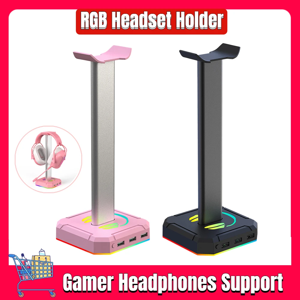 

Настольная подставка для наушников в стиле аниме Sakura Pink Girl's RGB