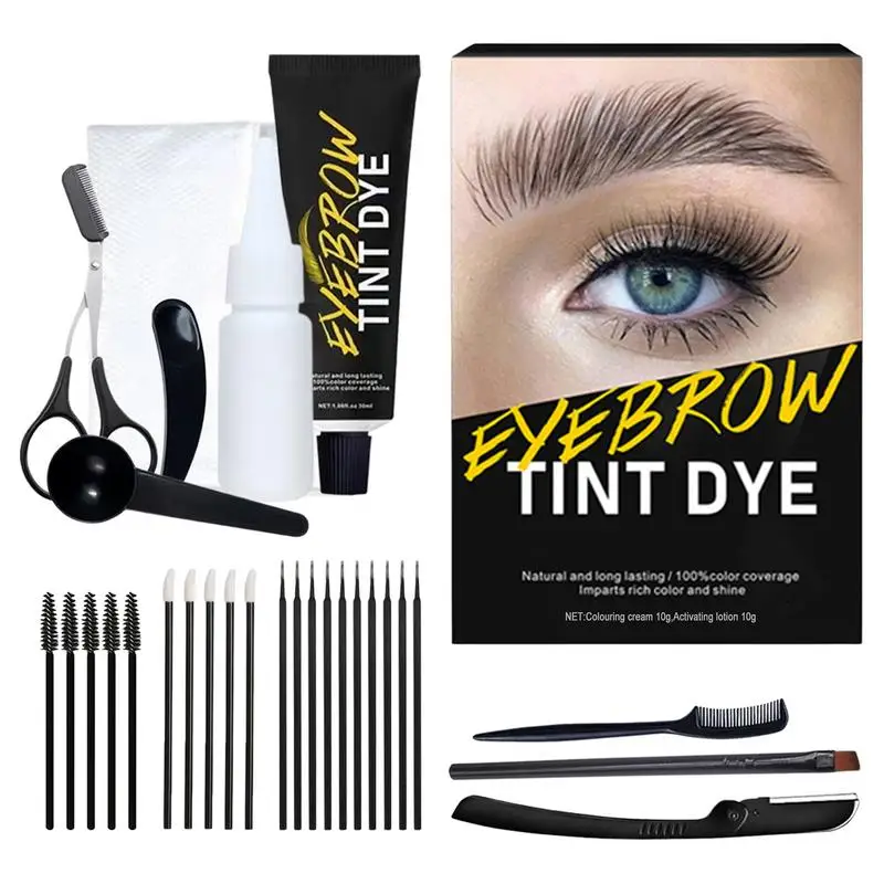

Eyebrow Tint Kit Gentle Eyebrow Dye Long-Lasting Dye Eyebrow Cream Waterproof Mascara Enhancer 3d Natural Brow Color