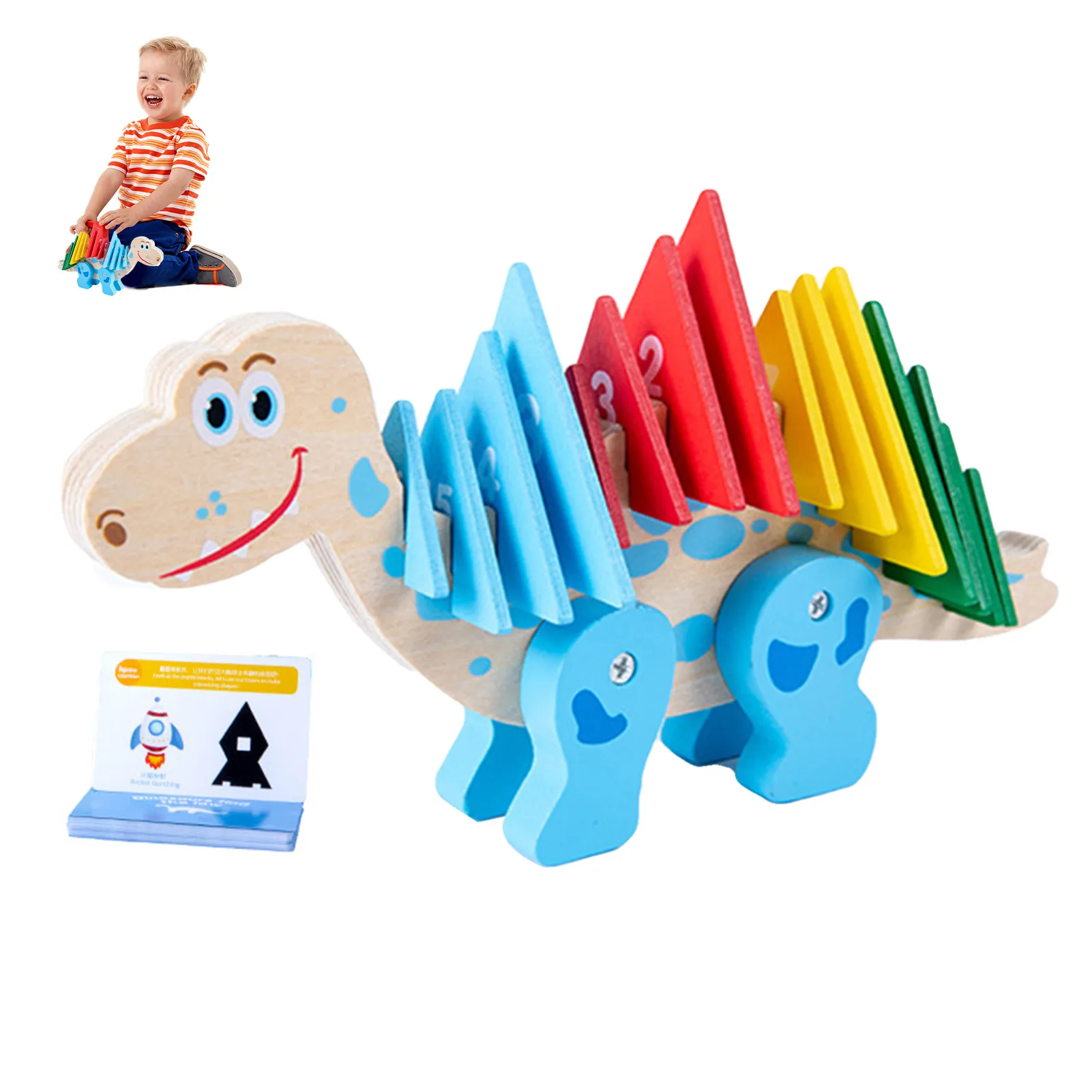 

Dinosaur Toddler Puzzles Cute Preschool Puzzles Shape/Number/Block/Color Puzzle Multi-Color Puzzles For Kids Shapes Number Block