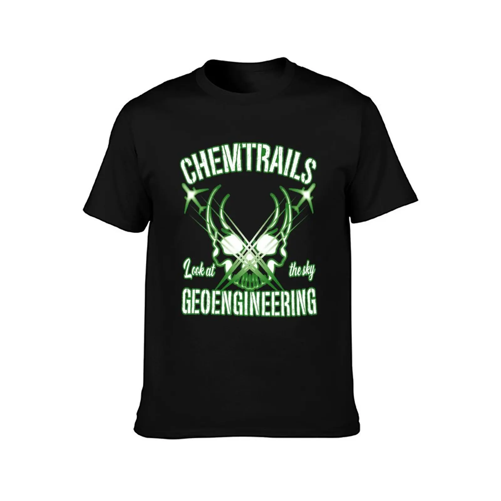 Мужская Тренировочная футболка chemtrail Geoengineering NWO аниме одежда простые белые