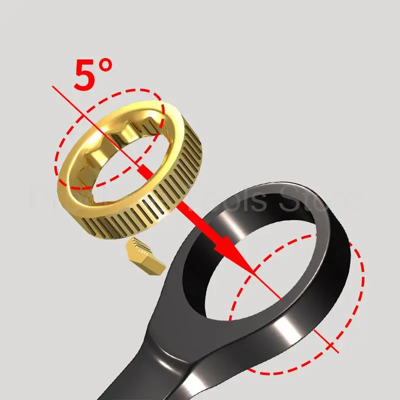 4 шт. Трещоточный ключ 8-32 мм универсальный гаечный метрический 72 передачи ударная