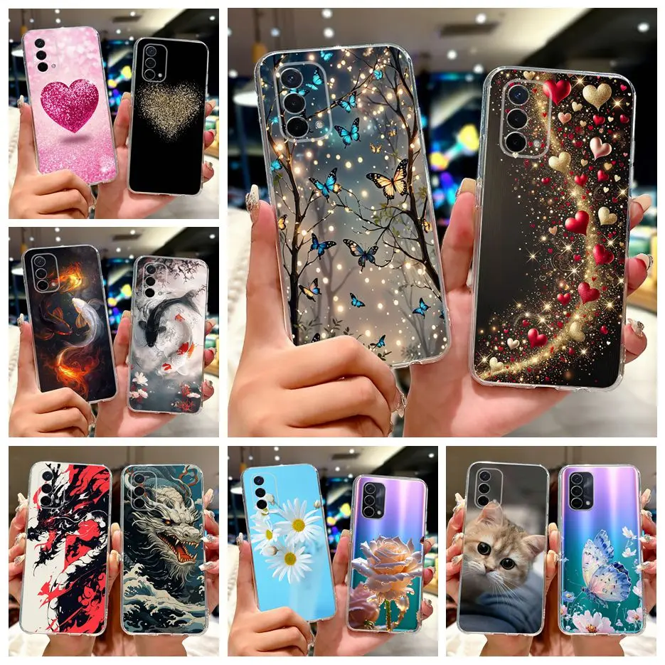Фото Для Oppo A74 5G Чехол CPH2197 CPH2263 Новый роскошный окрашенный чехол Мягкий силиконовый чехол для телефона Oppo A74 A 74 OppoA74 5G Fundas Coque №1