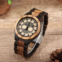 wooden watches for men women luxury sandalwood tree of life dial quartz wristwatch best couple gift for male rel%c3%b3gio de madeira