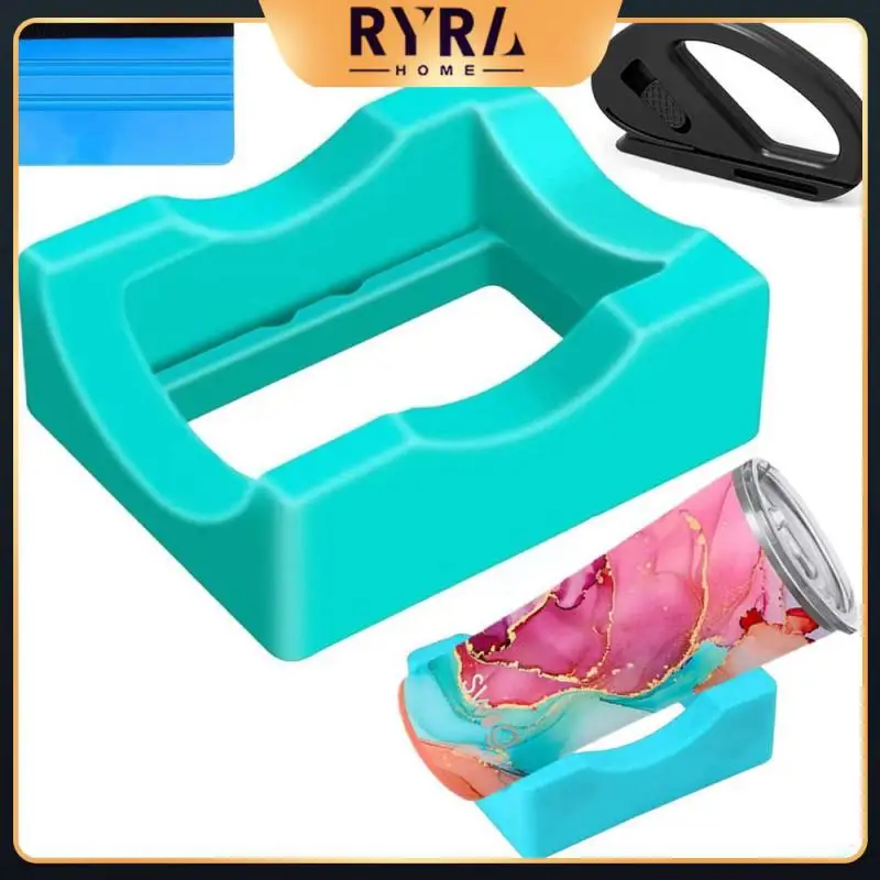 

Lake Blue Durable Cup Coaster Odorless Tumbler Cradle Holder Safe Non-toxic Silicone Cup Cradle Household Gadgets Silicone