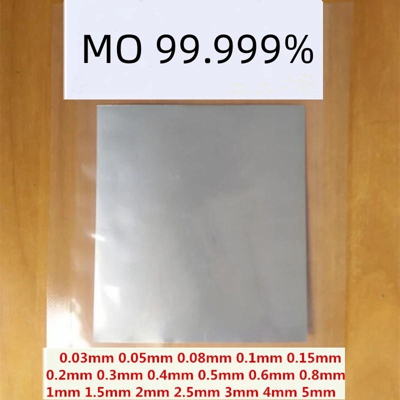 Support Custom 1.0mm 1.2mm 1.5mm 2.0mm 2.5mm 3.0mm Thick Metal Molybdenum Sheet Plate Molybdenum Foil Mo≥99.99%