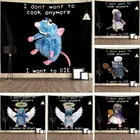 декор комнаты декор на стену макраме.хиппи.декор комнаты эстетика.бохо декор.для дома Гобелен в стиле хиппи Я больше не хочу готовить, настенный милый Декор для комнаты в виде мыши, скатерть для стола, домашний декор