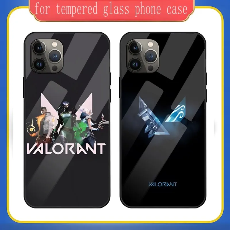 Valorant Game Phone Case Tempered Glass For Apple IPhone 13 Pro 12 Mini 11 14 Max X XR XS 8 7 Plus SE 2020 Back Cover