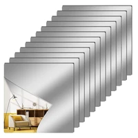 flexible mirror papermirror tile self adhesive square cuttable mirror wall sticker non glass reflector for wall decor