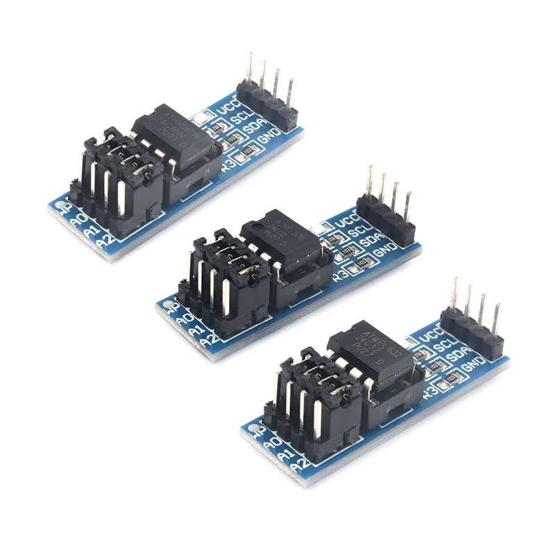 

1/2Pcs AT24C08/AT24C16/AT24C32 EEPROM Memory Module Optional I2C Interface Onboard 8P Chip Holder