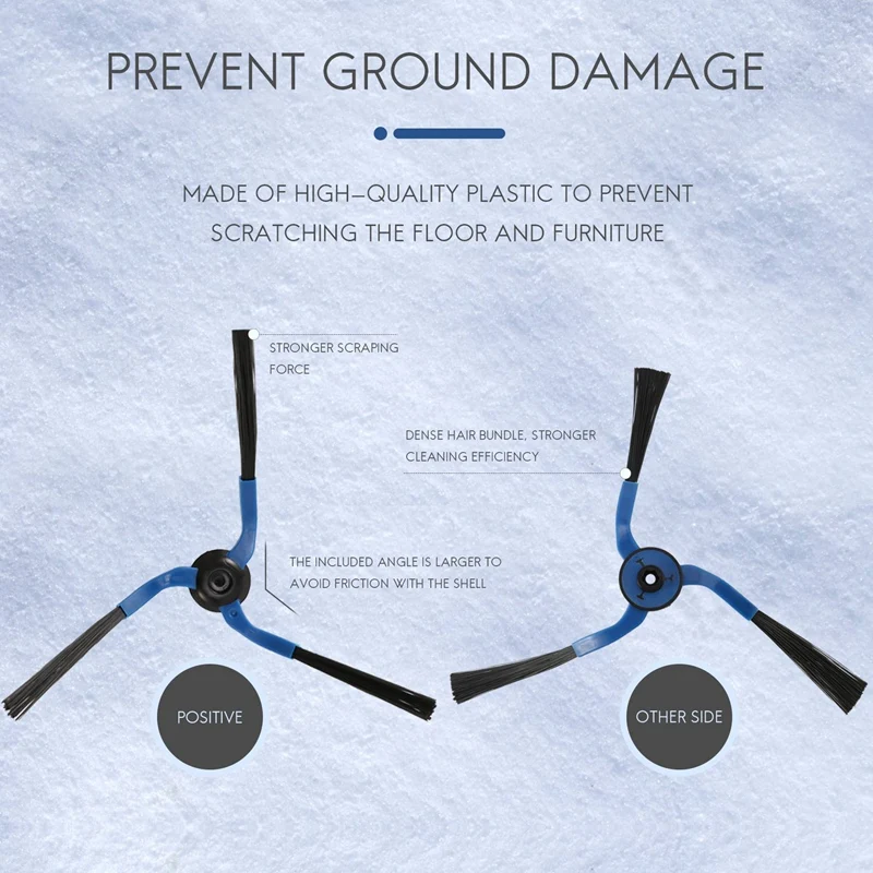 3 пары боковых Кистей Для Samsung Navibot Robot VC-RM96W VC-RM72VR SR8855 SR8751 SR8845 SR8895 SR8950