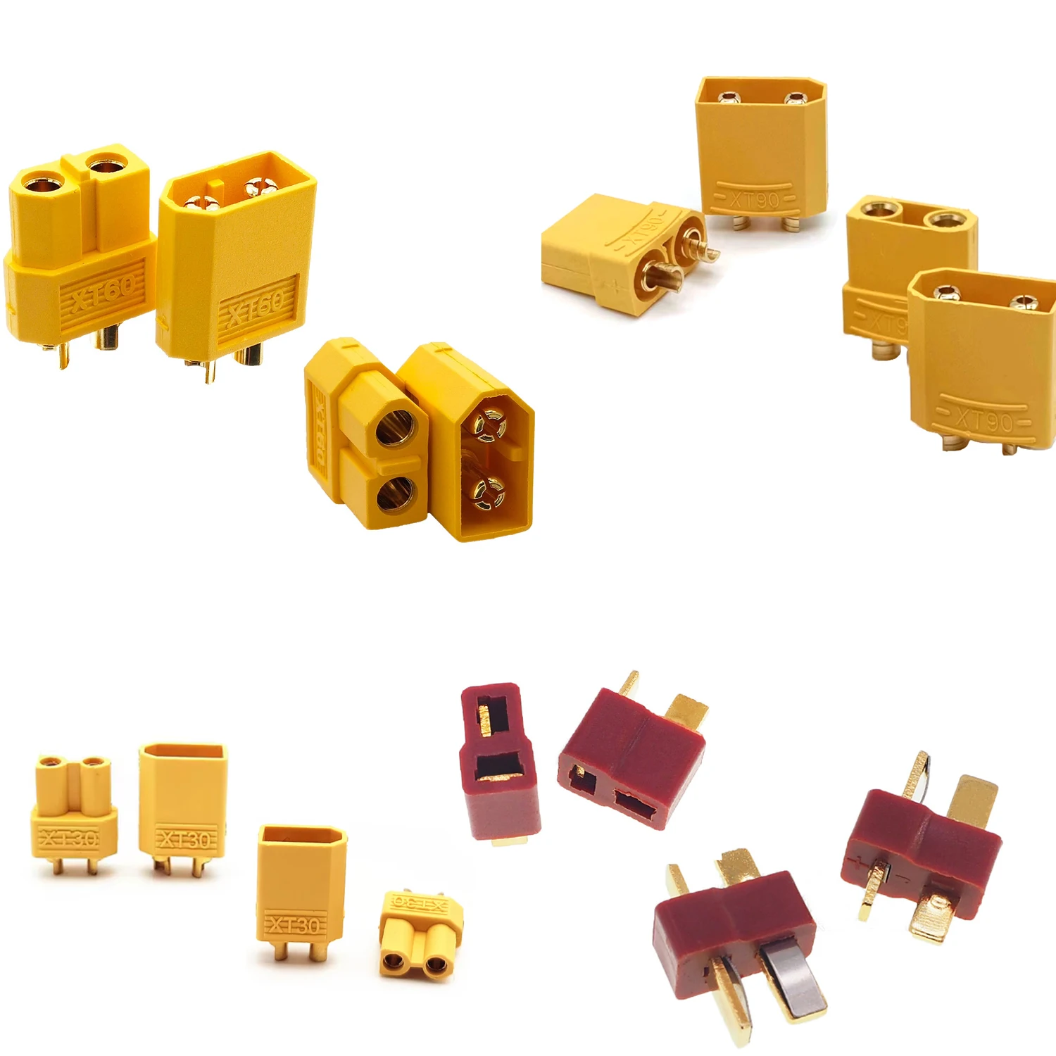 Набор пластиковых разъемов XT60 для радиоуправляемого квадрокоптера FPV Racing Drone Lipo
