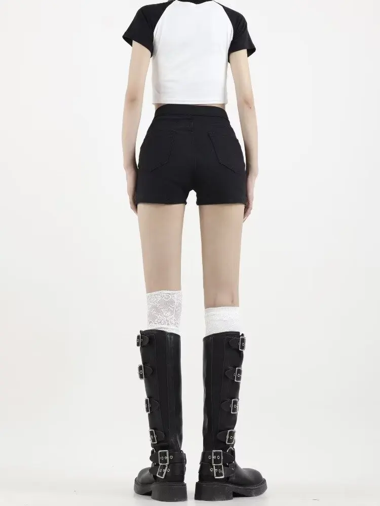 Эластичные повседневные шорты с высокой талией женские весенние 2025 года Новое