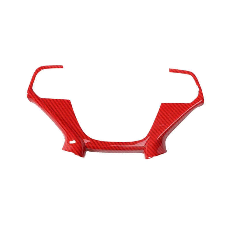 

Red Carbon Fiber Steering Wheel Button Cover Trim Sticker for Hyundai Sonata 2015-2019 Car Decoration Accessories