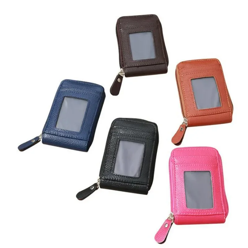 portfel męski etui na karty kredytowe blokowanie RFID kieszeń zamek błyskawiczny torebka męska