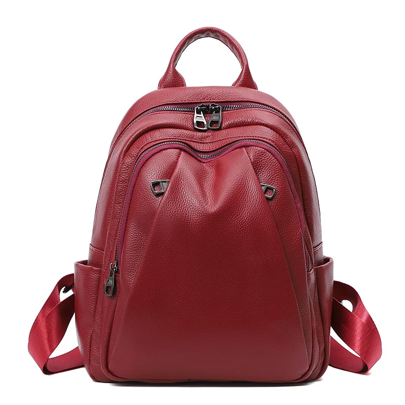 

Женский рюкзак из 100% натуральной кожи, черный, коричневый, красный, зеленый, синий, серый, хаки