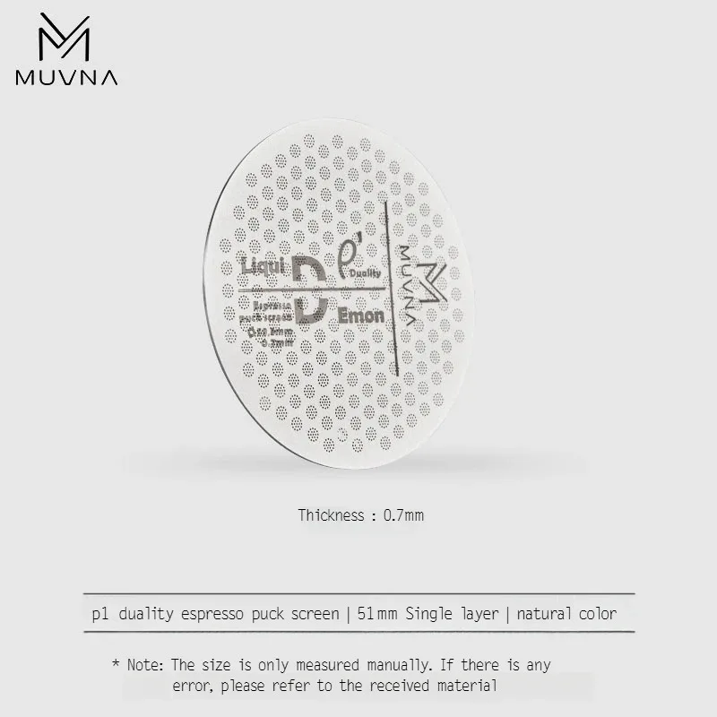 

MUVNA Многоразовый металлический фильтр для кофе 0.7/0.8/0.9 мм
