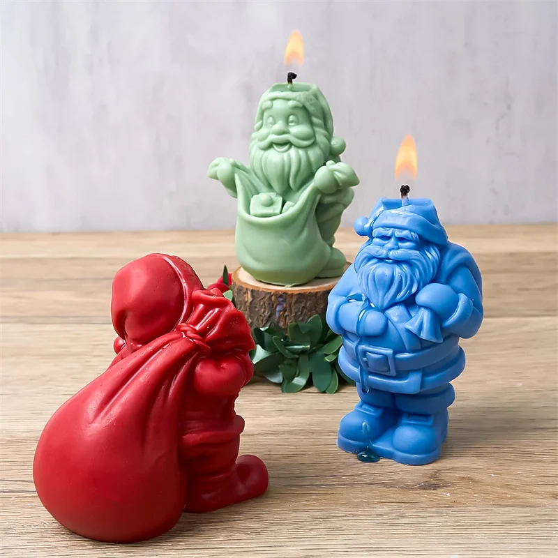 Силиконовая форма для свечи Санта-Клауса сделай сам ручная работа 3D