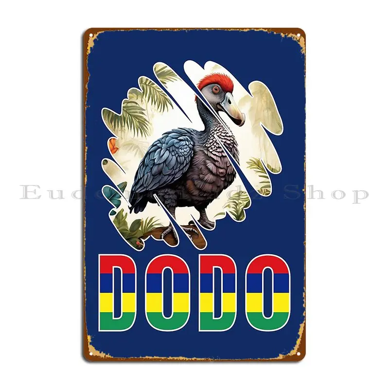 Открытие огненной иконы Dodo Маврикия металлический знак дизайнерский винтажный