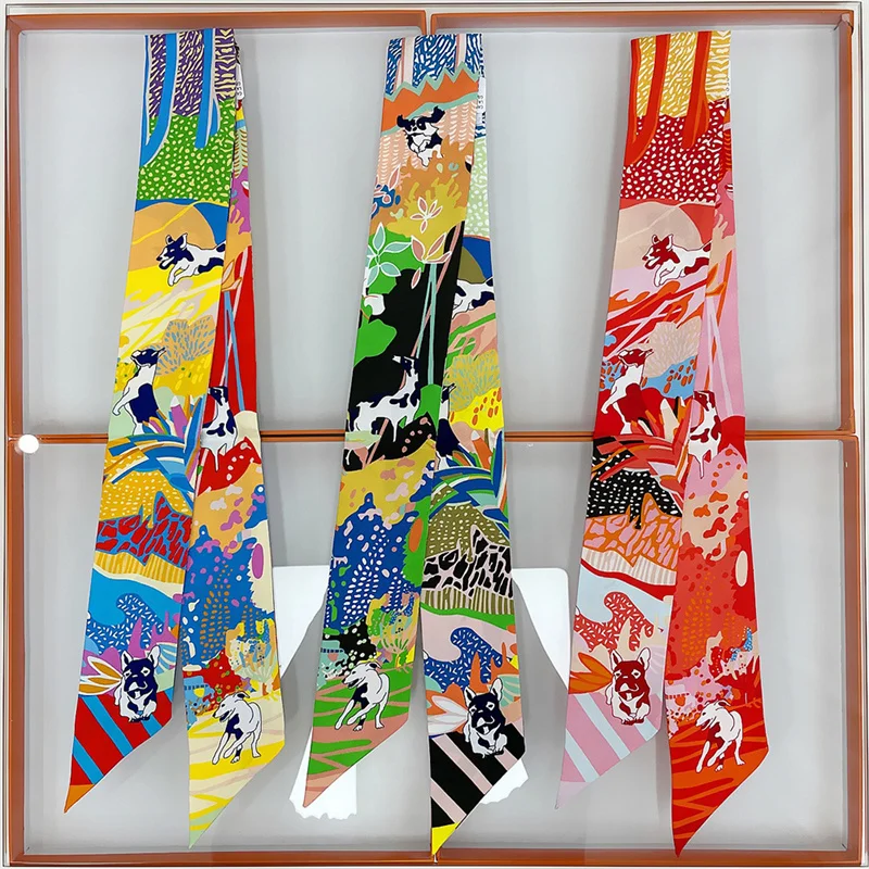 100% шелковый высококачественный роскошный брендовый шарф Женская Повязка На