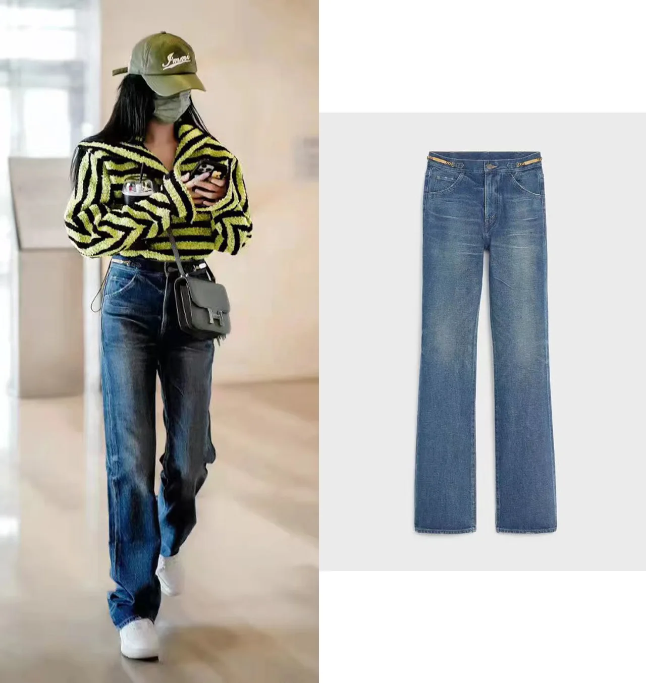 

Женские джинсовые синие джинсы с высокой талией