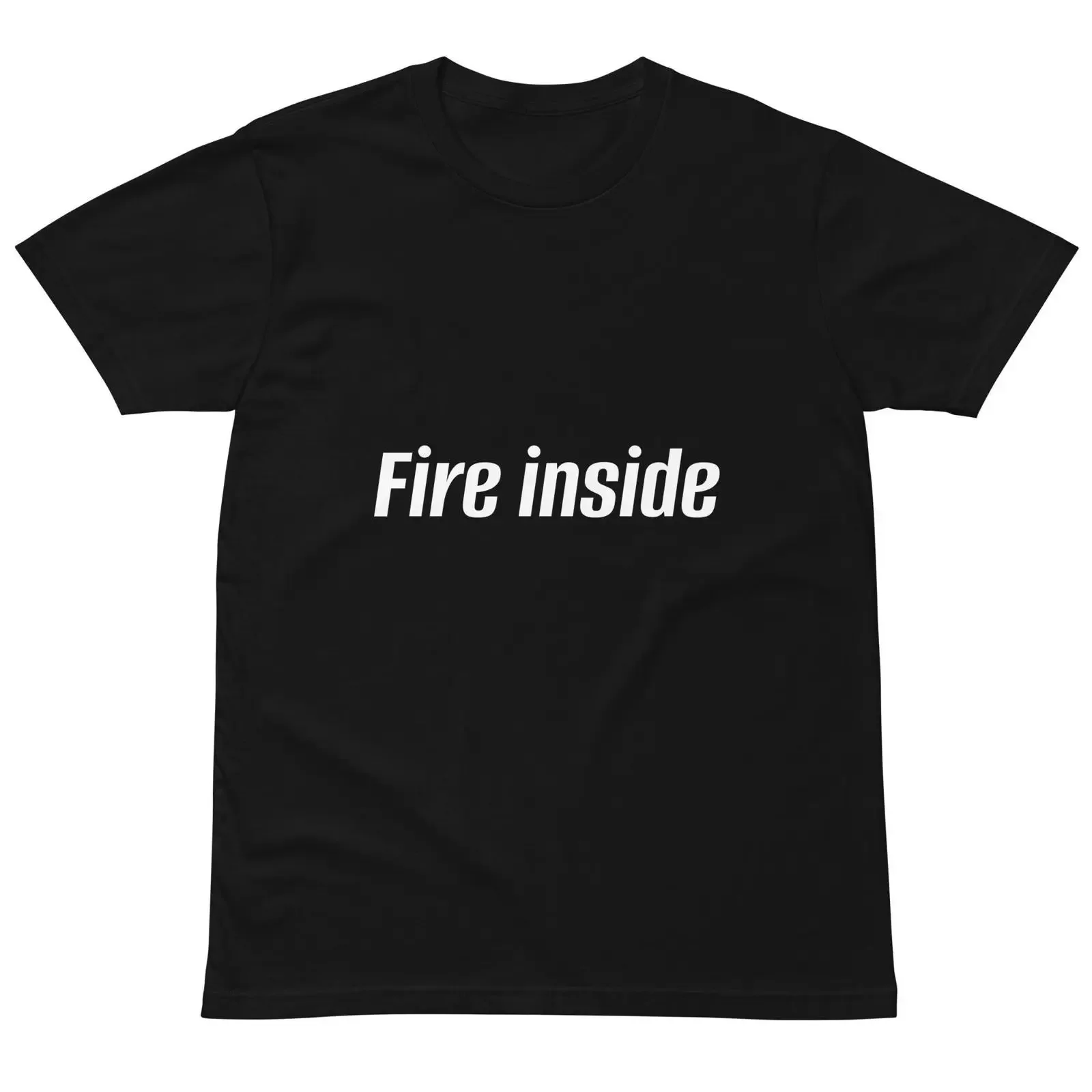 Фото Футболка с надписью «Fire Inside»: Повседневная винтажная футболка с эффектом потертости, дизайнерская одежда для снятия стигмы и поддержки психического здоровья. №1