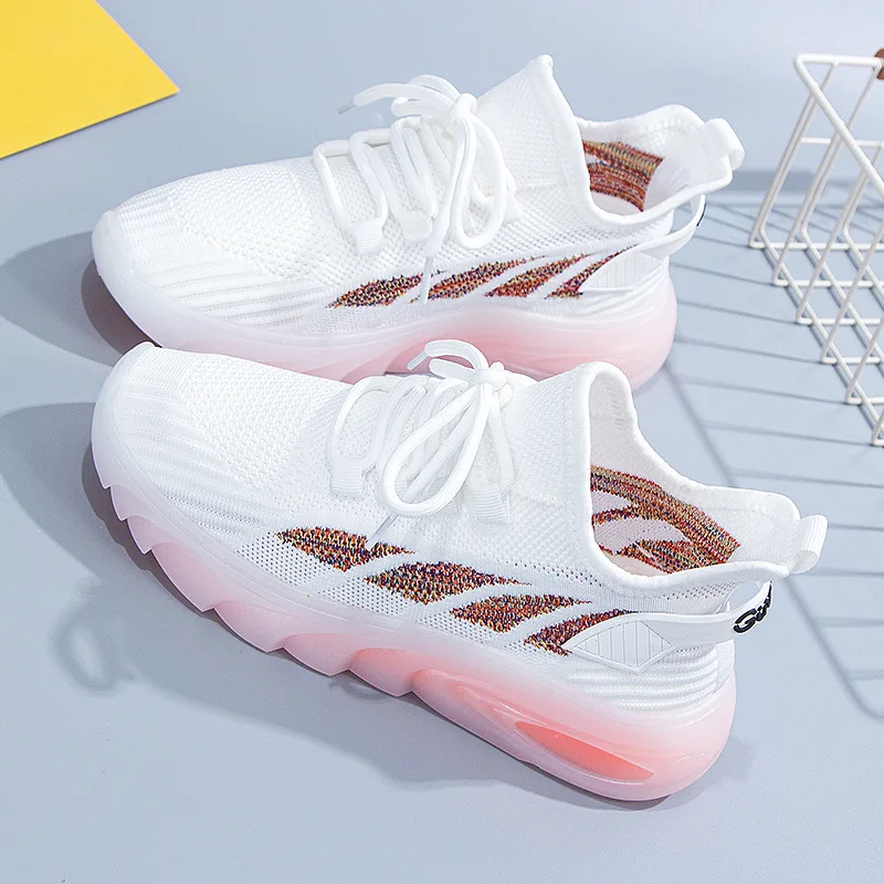Weaving Women's Shoes 2022 Ins Korean Summer New Sports Shoes Female Students Breathable Leisure Fitness Running Shoes Women