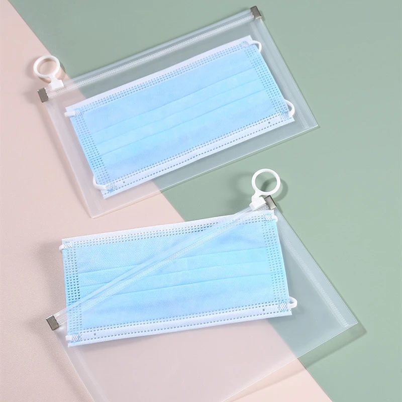 

2/4/5PCS Mask Storage Bags Anti Dust Disposable Masks Save Bag Holder Face Masks Keeper Pouch Portable Waterproof Zipper Pocket