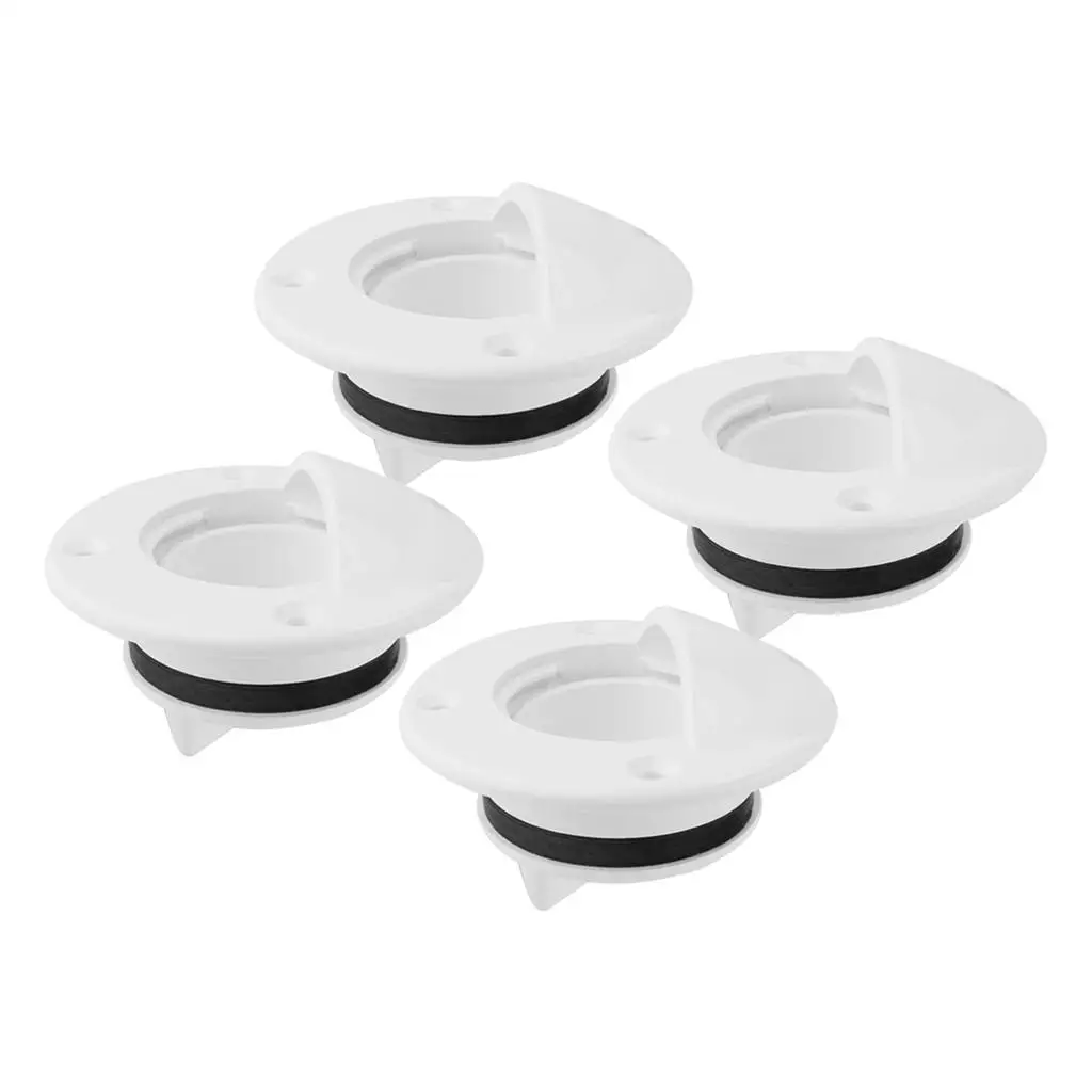 

4pcs Marine Boat Transom Deck Mount Drain Scupper with Seal, Bung Stopper