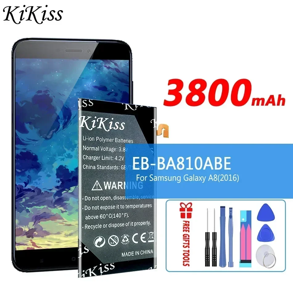 KiKiss EB-BA810ABE EBBA810ABE Аккумулятор 3800 мАч для Samsung Galaxy A8 A 8 2016 SM-A810F A810F A810 Аккумуляторы