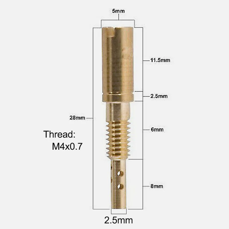 

Запчасти для карбюратора N224.103 Pilot Jet для Honda Kawasaki Polaris Suzuki Yamaha TMX 36 38 KX125 LT-Z400 YFM350 YZ125 37,5-65 Mikuni