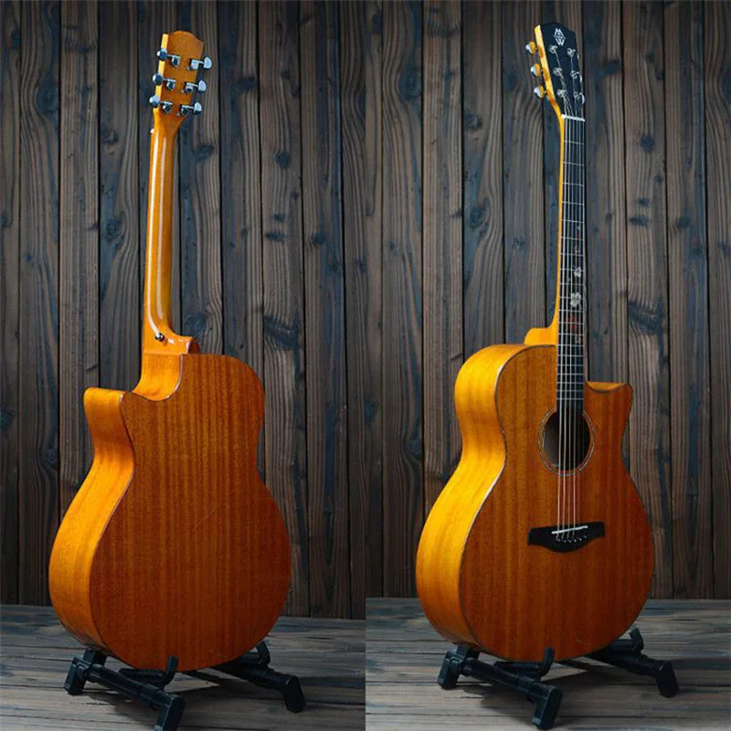 

36 Inches Classic Acoustic Guitar 40 Inches 6 Strings Acoustic Guitar Wooden Guitar for Students Beginners (Wood)