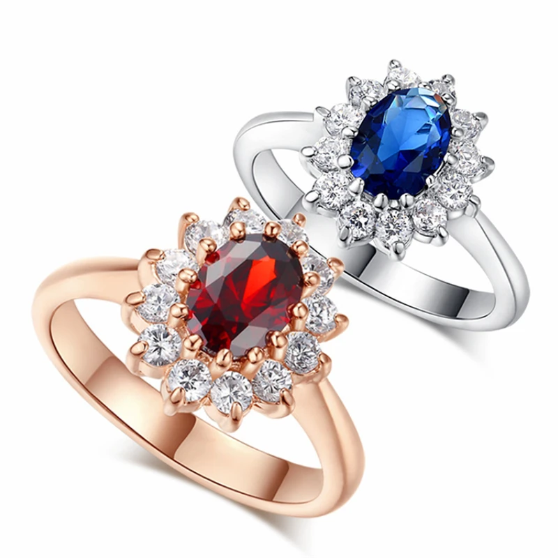 

Ailodo Trendy Engagement Wedding Rings For Women Simple Fashion Cubic Zirconia Female Finger Rings Minimalist Jewelry Girls Gift